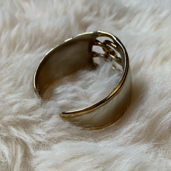 Gold & Silver Snake Bangle - Picture 2 of 3